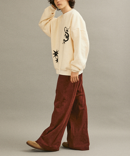 417 EDIFICE（フォーワンセブンエディフィス）の「コーデュロイワイド フレアワークパンツ（スラックス・メンズ・ブラック/カーキ/チャコールグレー/ブラウン・SMALL/MEDIUM/LARGE）」の22枚目の写真