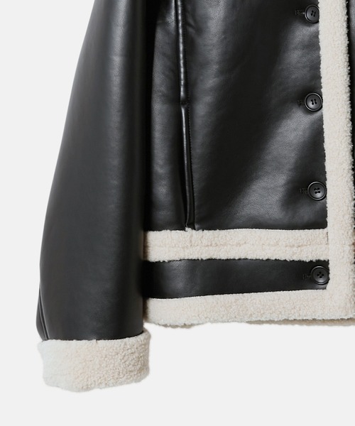 LE CIEL BLEU（ルシェルブルー）の「フェイクシップスキンジャケットl / Fake Shipskin Jacket（テーラードジャケット・レディース・ブラウン/ブラック・36）」の11枚目の写真