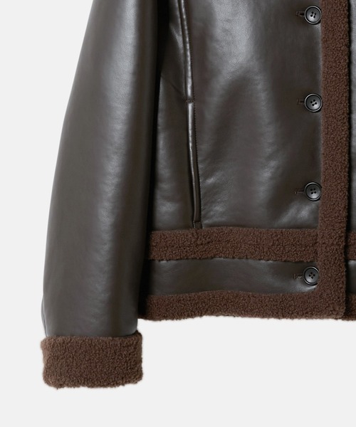 LE CIEL BLEU（ルシェルブルー）の「フェイクシップスキンジャケットl / Fake Shipskin Jacket（テーラードジャケット・レディース・ブラウン/ブラック・36）」の20枚目の写真