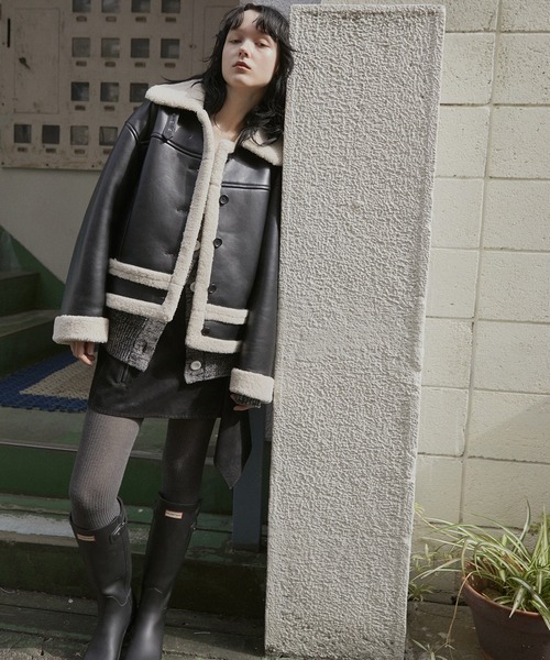 LE CIEL BLEU（ルシェルブルー）の「フェイクシップスキンジャケットl / Fake Shipskin Jacket（テーラードジャケット・レディース・ブラウン/ブラック・36）」の22枚目の写真