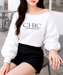JULIA BOUTIQUE（ジュリアブティック）の「CHICオフショルダースウェットトップス（スウェット）」