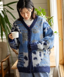 レオパードフラワーMIXカーディガン