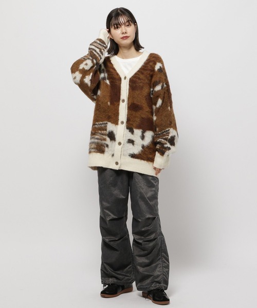 niko and...(ニコアンド)の「レオパードフラワーMIXカーディガン(カーディガン/ボレロ・レディース・ブラウン/グレー/ブルー・FREE)」の12枚目の写真