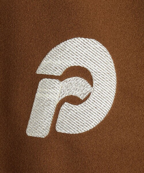 green label relaxing(グリーンレーベルリラクシング)の「【WEB限定】<GLR or>スタジアム ジャンパー ブルゾン -ユニセックス(スタジャン・メンズ・ブラック/ブラウン・S/M/L)」の9枚目の写真