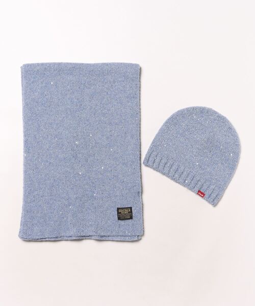 DOUBLE NAME（ダブルネーム）の「ラメニットワッチ＆マフラーセット（マフラー・レディース・オフホワイト/ブルー/グレー・FREE）」の21枚目の写真