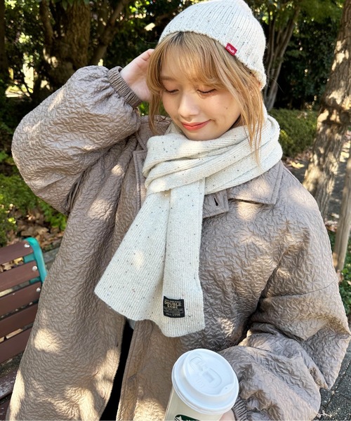 DOUBLE NAME（ダブルネーム）の「ラメニットワッチ＆マフラーセット（マフラー・レディース・オフホワイト/ブルー/グレー・FREE）」の5枚目の写真