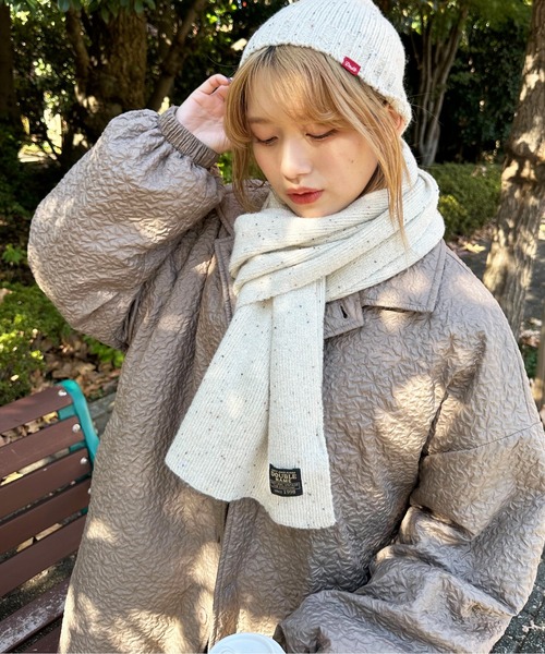 DOUBLE NAME（ダブルネーム）の「ラメニットワッチ＆マフラーセット（マフラー・レディース・オフホワイト/ブルー/グレー・FREE）」の6枚目の写真