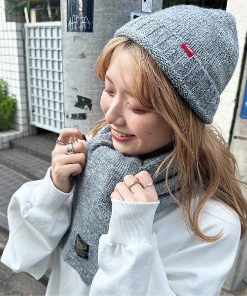 DOUBLE NAME（ダブルネーム）の「ラメニットワッチ＆マフラーセット（マフラー・レディース・オフホワイト/ブルー/グレー・FREE）」の14枚目の写真