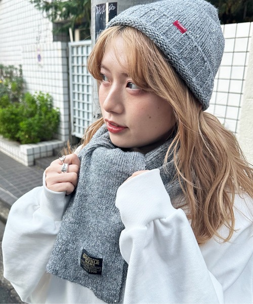 DOUBLE NAME（ダブルネーム）の「ラメニットワッチ＆マフラーセット（マフラー・レディース・オフホワイト/ブルー/グレー・FREE）」の15枚目の写真