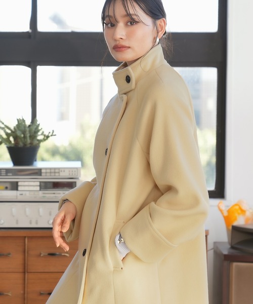 TRUDEA（トルディア）の「スタンドマニッシュコート（その他アウター・レディース・イエロー/カーキ/グレイッシュベージュ・SMALL/MEDIUM/LARGE）」の3枚目の写真