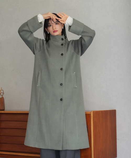 TRUDEA（トルディア）の「スタンドマニッシュコート（その他アウター・レディース・イエロー/カーキ/グレイッシュベージュ・SMALL/MEDIUM/LARGE）」の9枚目の写真