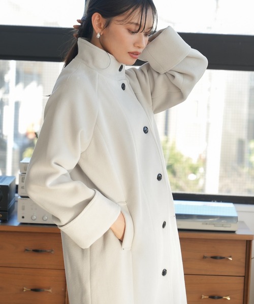 TRUDEA（トルディア）の「スタンドマニッシュコート（その他アウター・レディース・イエロー/カーキ/グレイッシュベージュ・SMALL/MEDIUM/LARGE）」の21枚目の写真