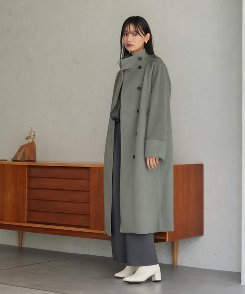 TRUDEA（トルディア）の「スタンドマニッシュコート（その他アウター・レディース・イエロー/カーキ/グレイッシュベージュ・SMALL/MEDIUM/LARGE）」の14枚目の写真