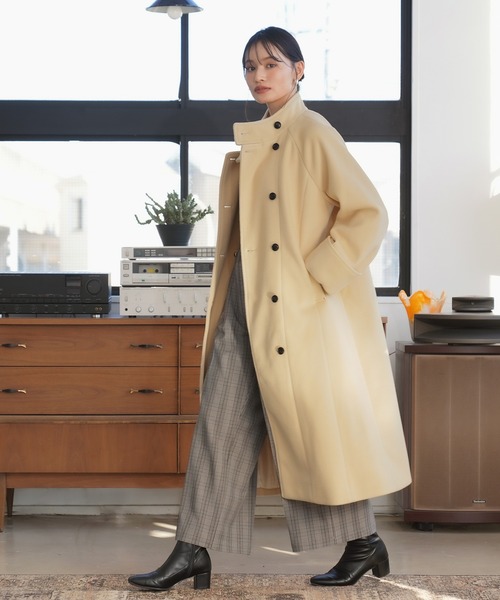 TRUDEA（トルディア）の「スタンドマニッシュコート（その他アウター・レディース・イエロー/カーキ/グレイッシュベージュ・SMALL/MEDIUM/LARGE）」の5枚目の写真