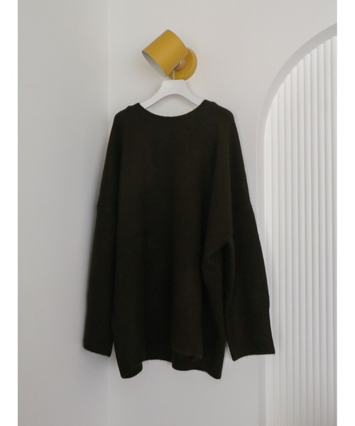 Katrin TOKYO(カトリーントーキョー)の「big crewneck knit(ニット/セーター・レディース・ピンク系/ダークオリーブ/アイボリー・XS/FREE)」の21枚目の写真