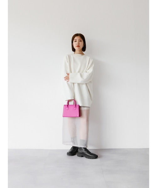 Katrin TOKYO(カトリーントーキョー)の「big crewneck knit(ニット/セーター・レディース・ピンク系/ダークオリーブ/アイボリー・XS/FREE)」の10枚目の写真