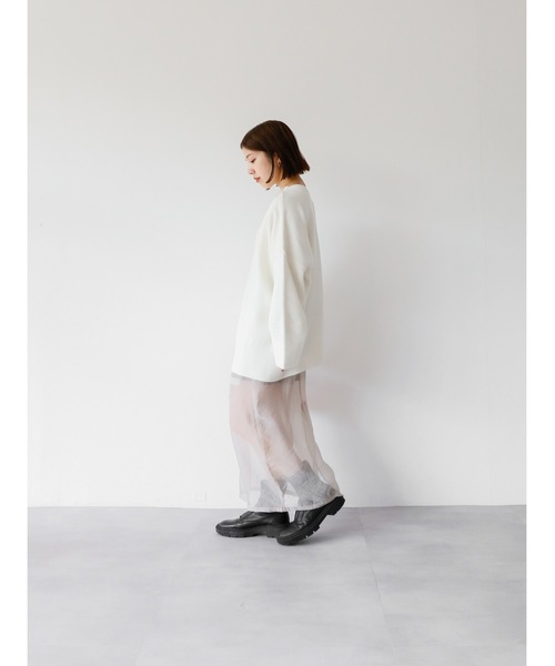 Katrin TOKYO(カトリーントーキョー)の「big crewneck knit(ニット/セーター・レディース・ピンク系/ダークオリーブ/アイボリー・XS/FREE)」の5枚目の写真