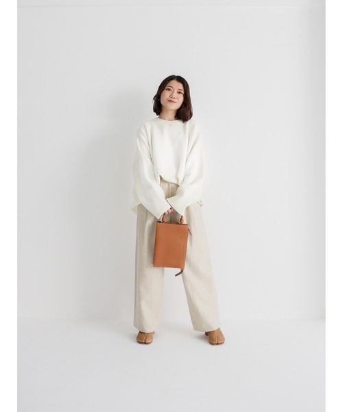 Katrin TOKYO(カトリーントーキョー)の「big crewneck knit(ニット/セーター・レディース・ピンク系/ダークオリーブ/アイボリー・XS/FREE)」の11枚目の写真