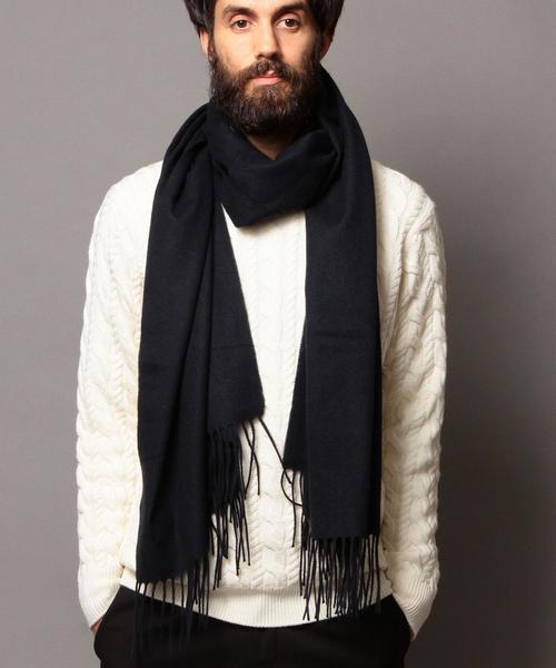 BEAUTY&YOUTH UNITED ARROWS(ビューティーアンドユースユナイテッドアローズ)の「BY カシミヤ ソリッド ビッグ ストール◆(マフラー・メンズ・ダークグレー/ネイビー・フリー)」の8枚目の写真