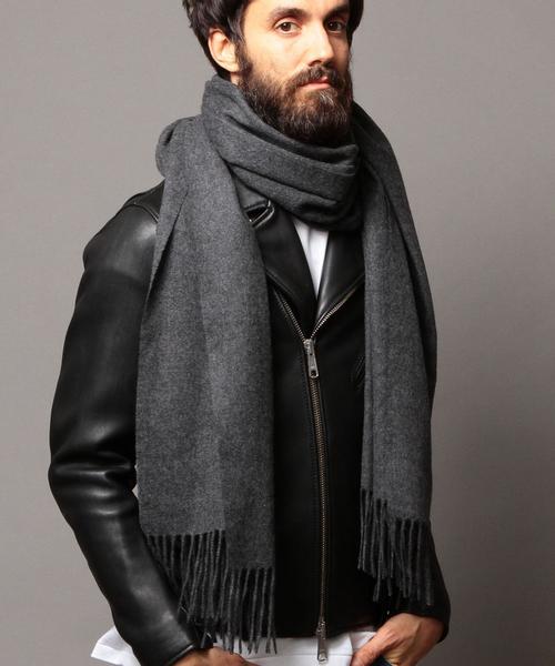 BEAUTY&YOUTH UNITED ARROWS(ビューティーアンドユースユナイテッドアローズ)の「BY カシミヤ ソリッド ビッグ ストール◆(マフラー・メンズ・ダークグレー/ネイビー・フリー)」の10枚目の写真