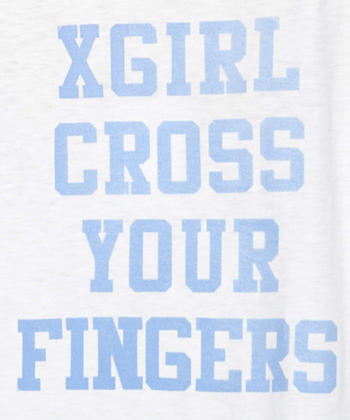 Champion（チャンピオン）の「X-girl×CHAMPION TWIST S/S TEE（Tシャツ/カットソー・レディース・ホワイト/レッド/アッシュ/ネイビー・2/1）」の10枚目の写真