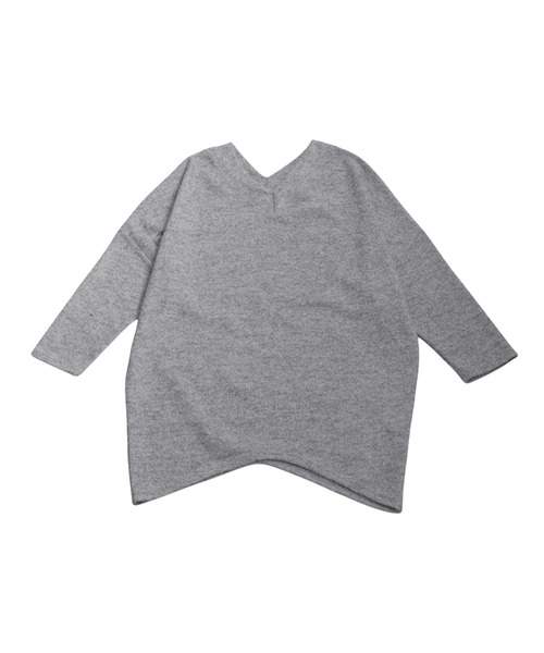 antiqua(アンティカ)の「Vネックニット(ニット/セーター・レディース・ダークグレー/グレー・ONESIZE)」の7枚目の写真
