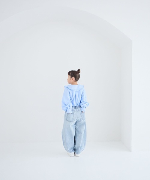 LOWRYS FARM（ローリーズファーム）の「フリルカラーブラウス　 286798（シャツ/ブラウス・キッズ・オフホワイト/サックスブルー・110cm/120cm/130cm/140cm/150cm）」の6枚目の写真