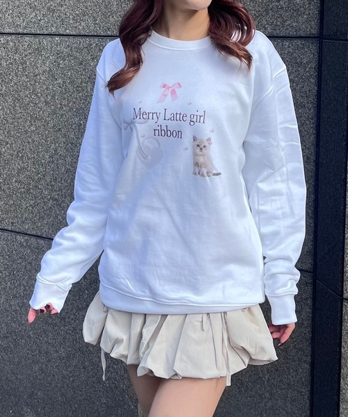 marryme, トレーナー、スウェット Mardi Mercredi トレーナー スウェット SWEATSHIRT FLOWERMARDI