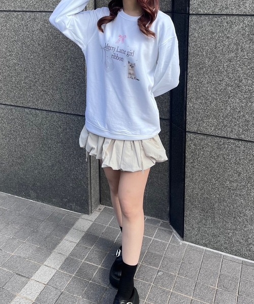 セール】【軽量】ガーリーデザイントレーナー スウェット