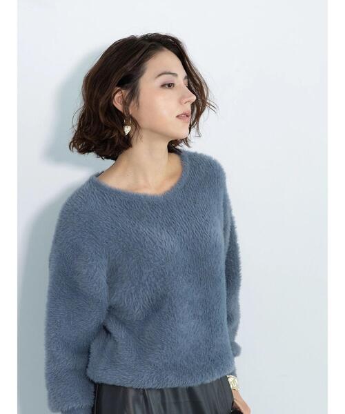 Te chichi（テチチ）の「シャギーVネックプルオーバー（ニット/セーター・レディース・グレー/チャコールグレー/ベージュ・F）」の10枚目の写真