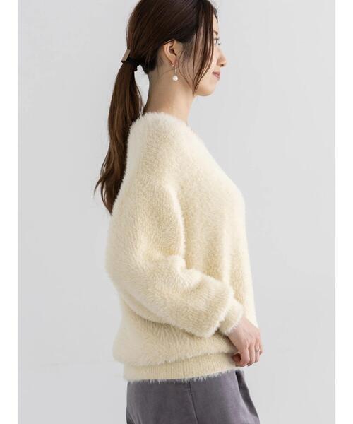 Te chichi（テチチ）の「シャギーVネックプルオーバー（ニット/セーター・レディース・グレー/チャコールグレー/ベージュ・F）」の18枚目の写真