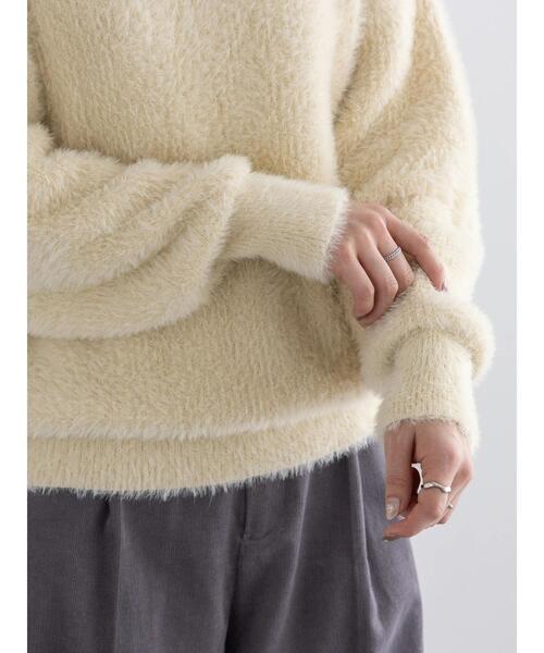 Te chichi（テチチ）の「シャギーVネックプルオーバー（ニット/セーター・レディース・グレー/チャコールグレー/ベージュ・F）」の21枚目の写真
