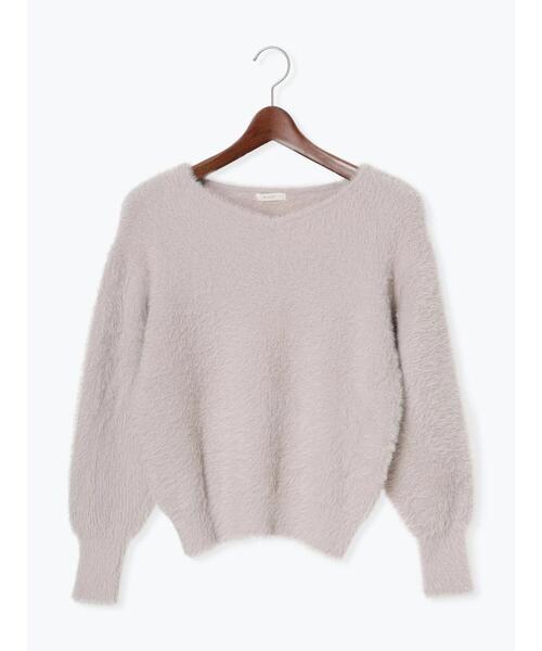 Te chichi（テチチ）の「シャギーVネックプルオーバー（ニット/セーター・レディース・グレー/チャコールグレー/ベージュ・F）」の22枚目の写真