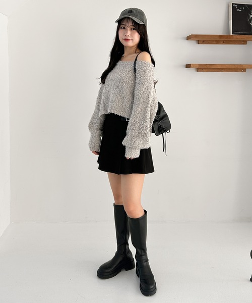 Heather(ヘザー)の「サイドベルト付きプリーツミニスカート 309004(スカート・レディース・グレー/ブラック/ベージュ・S/M)」の16枚目の写真