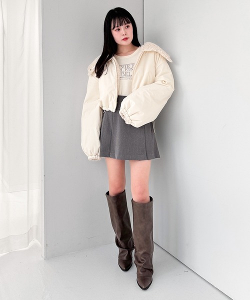 Heather(ヘザー)の「サイドベルト付きプリーツミニスカート 309004(スカート・レディース・グレー/ブラック/ベージュ・S/M)」の21枚目の写真