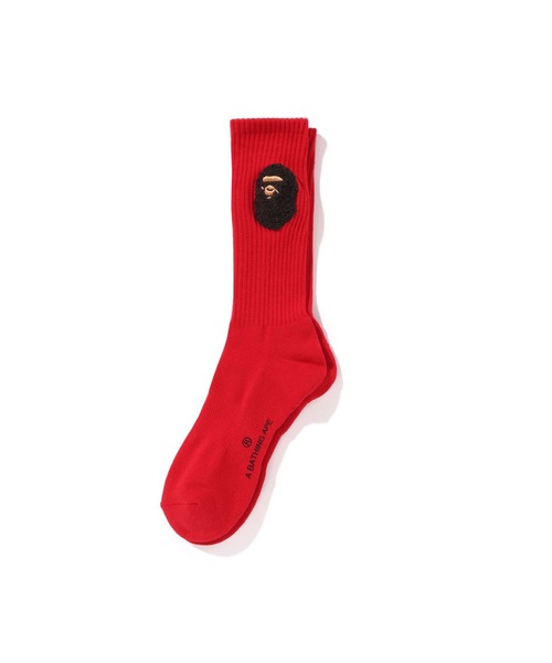 A BATHING APE（アベイシングエイプ）の「BALLOON YARN APE HEAD SOCKS（ソックス/靴下・メンズ・ブルー/ブラック/ホワイト/レッド・LARGE/MEDIUM）」の4枚目の写真