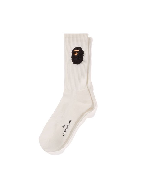 A BATHING APE（アベイシングエイプ）の「BALLOON YARN APE HEAD SOCKS（ソックス/靴下・メンズ・ブルー/ブラック/ホワイト/レッド・LARGE/MEDIUM）」の2枚目の写真