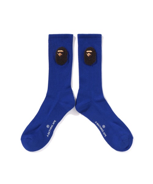 A BATHING APE（アベイシングエイプ）の「BALLOON YARN APE HEAD SOCKS（ソックス/靴下・メンズ・ブルー/ブラック/ホワイト/レッド・LARGE/MEDIUM）」の7枚目の写真