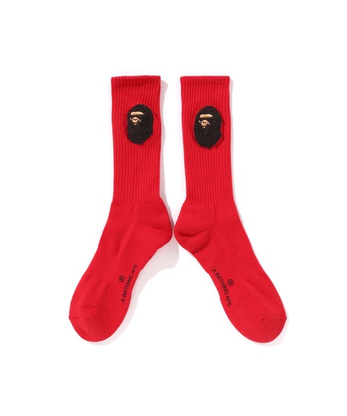 A BATHING APE（アベイシングエイプ）の「BALLOON YARN APE HEAD SOCKS（ソックス/靴下・メンズ・ブルー/ブラック/ホワイト/レッド・LARGE/MEDIUM）」の8枚目の写真