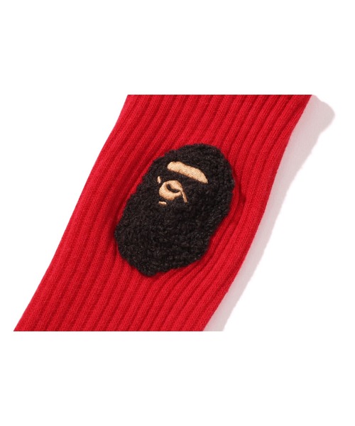 A BATHING APE（アベイシングエイプ）の「BALLOON YARN APE HEAD SOCKS（ソックス/靴下・メンズ・ブルー/ブラック/ホワイト/レッド・LARGE/MEDIUM）」の12枚目の写真