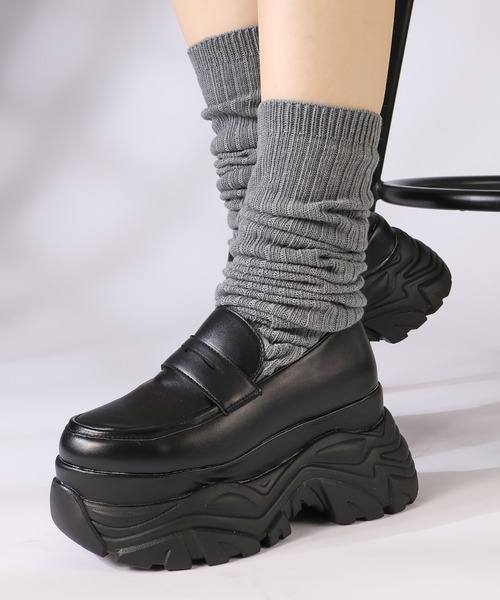 LOVEHUNTER(ラブハンター)の「+9.5cm 軽量厚底 スニーカーソールローファー(ローファー・レディース・ブラック系2/ブラック系1/シルバー系1・LL/M/L/S/SS/3L)」の7枚目の写真
