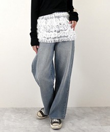 STYLEBLOCK | チュール×レースレイヤードフリルミニスカート(スカート)