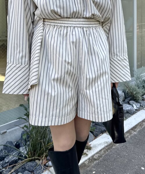 mline（エムライン）の「[mline]ストライプショートパンツ（その他パンツ・レディース・アイボリー/ネイビー・FREE）」の19枚目の写真