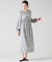 TIARA（ティアラ）の「ストライプフラワープリントワンピース（ワンピース）」