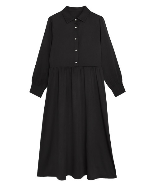 Pierrot(ピエロ)の「パールボタンシャツワンピース(シャツワンピース・レディース・ブラック/ネイビー・M/PM)」の20枚目の写真
