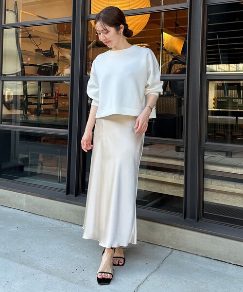 洗える/ストレッチ】BEAUTY FORM JERSEY クロップド トップス