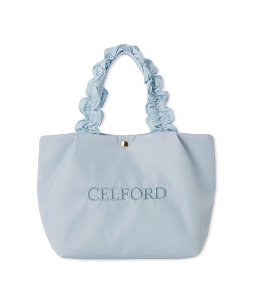 CELFORD(セルフォード)の「【プリュム】フリルラメ刺繍トートバッグ(S)(トートバッグ・レディース・ブラック/サックスブルー/アイボリー/ライトピンク・FREE)」の3枚目の写真
