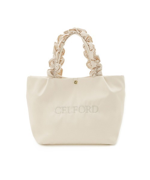 CELFORD(セルフォード)の「【プリュム】フリルラメ刺繍トートバッグ(S)(トートバッグ・レディース・ブラック/サックスブルー/アイボリー/ライトピンク・FREE)」の7枚目の写真