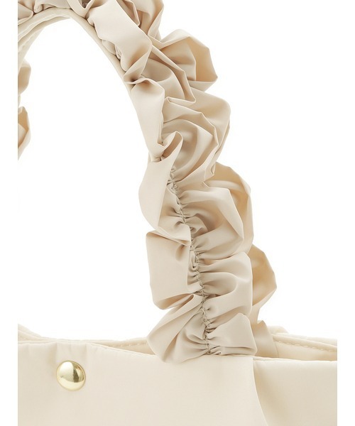 CELFORD(セルフォード)の「【プリュム】フリルラメ刺繍トートバッグ(S)(トートバッグ・レディース・ブラック/サックスブルー/アイボリー/ライトピンク・FREE)」の11枚目の写真