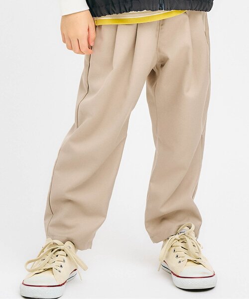 apres les cours（アプレレクール）の「テーパードタックパンツ（その他パンツ・キッズ・インディゴブルー/チェック/チャコール/ベージュ・90/100/110/120/80/130）」の3枚目の写真